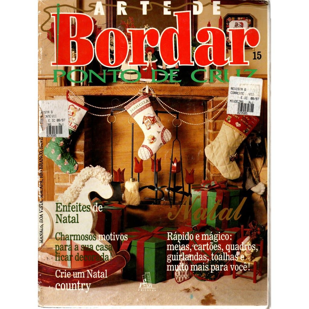 Revista Arte De Bordar Ponto De Cruz, Nº 15