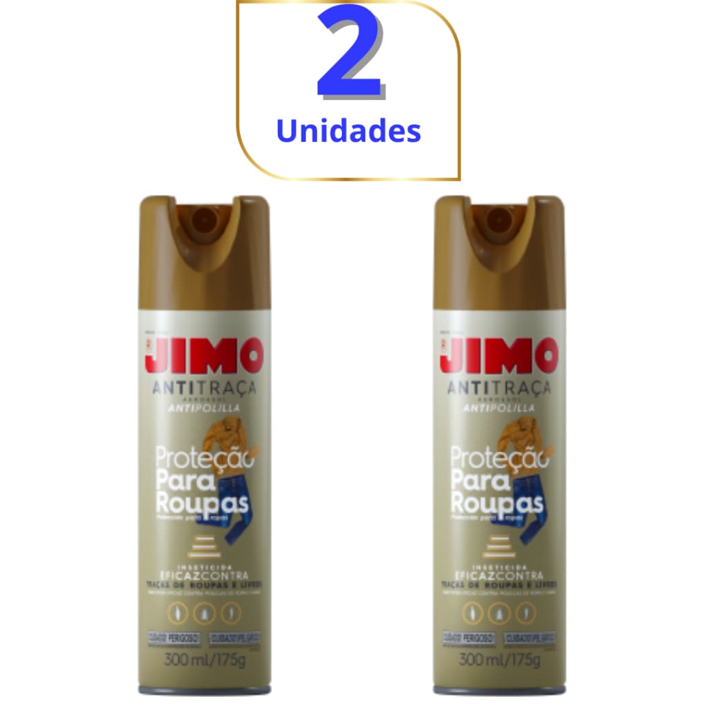 2x Jimo AntiTraça Elimina e Repele as Traças / Spray 300ml