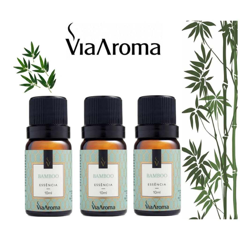 3 Und Essência Clássica Bamboo Via Aroma 10ml para Aromatizador e Difusor