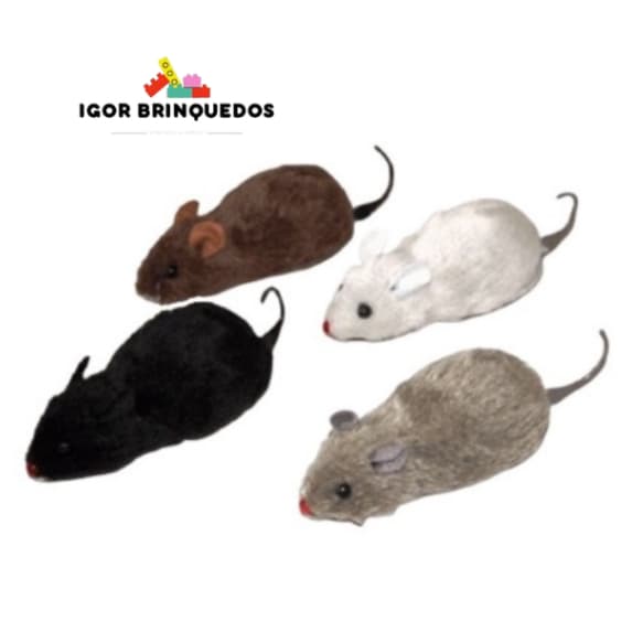 Rato Brinquedo Ratinho De Fricção Para Gatos Pelúcia Diversão