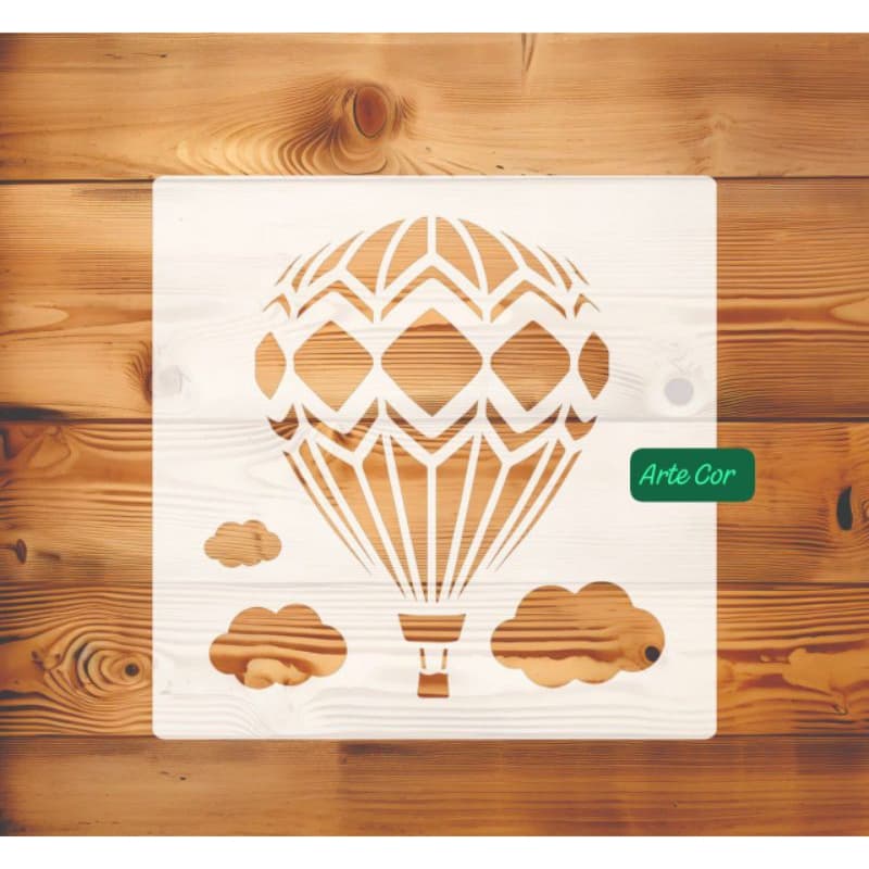 Estencil balão pequeno / n.164 / Molde vazado baby / 15 x 15 cm