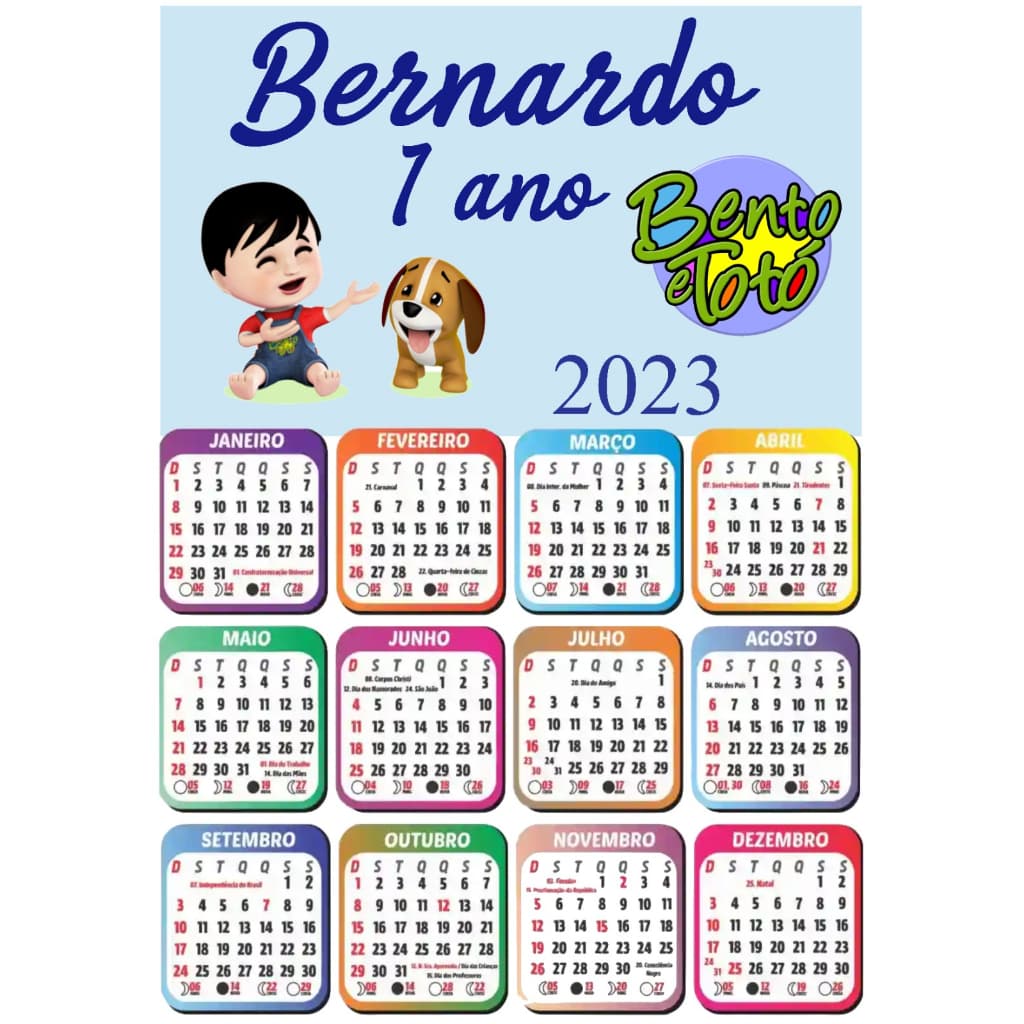 calendarios personalizados 15 unids