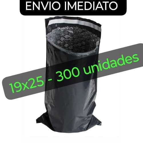 Envelope de segurança 19x25 com bolha 300 unidades, 50 micras Excelente qualidade e Envio Imediato.