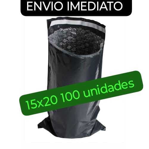 Envelope de segurança com bolhas 15x20 com 100 unidades, Excelente qualidade e Envio Imediato.