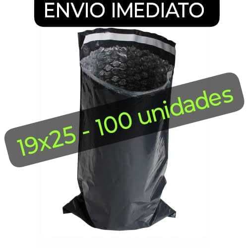Envelope de segurança com bolhas 19x25 com 100 unidades Excelente qualidade e Envio Imediato.