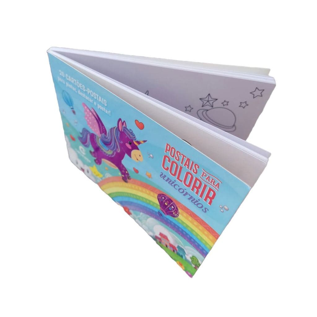 Postal Para Colorir Pintar Unicornio Card Para Colecionar