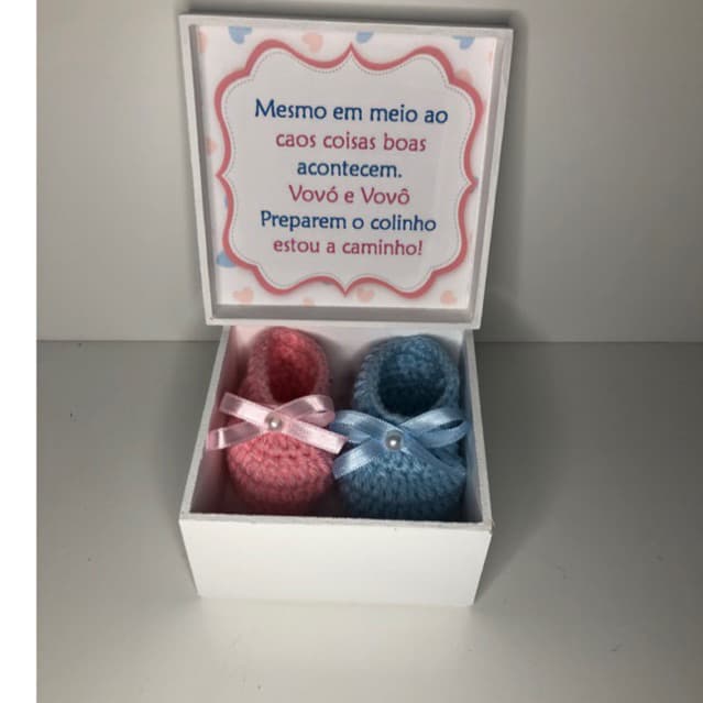 Caixa anúncio de gravidez personalizada