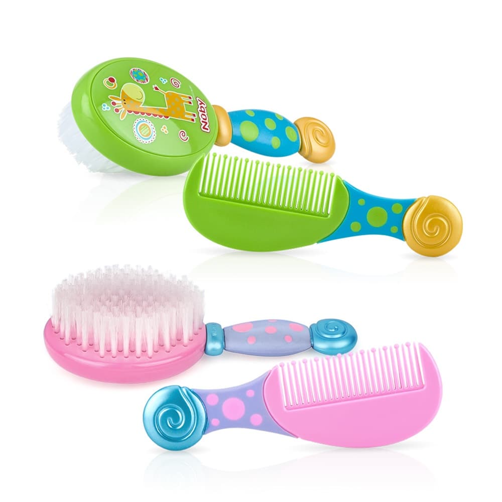 Kit Pente e Escova de Cabelo Infantil Bebê Menino Menina Nûby
