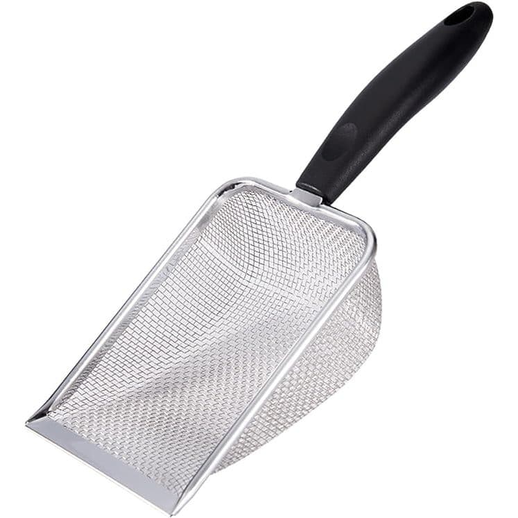 Pá Higiênica De Areia para Gatos Peneira Coletora Aço Inox