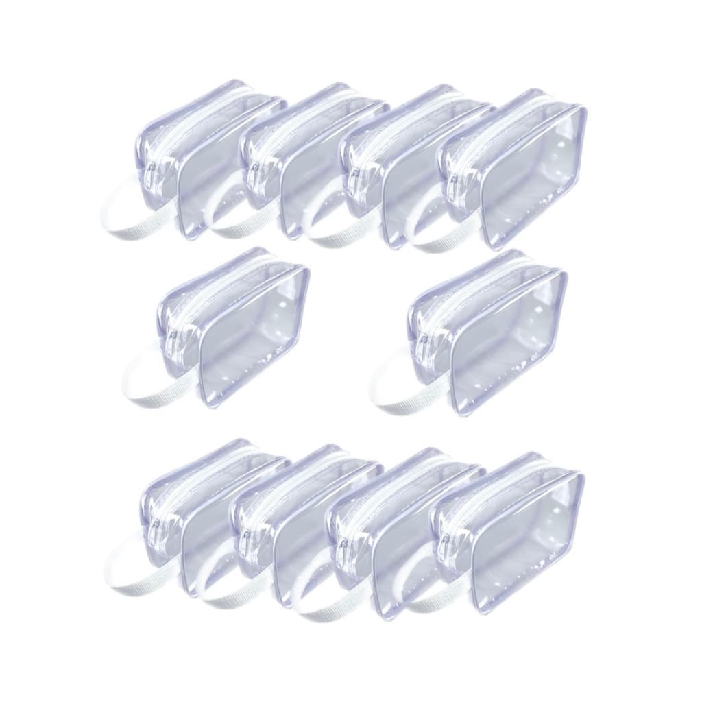 Kit 15 unidades necessaire transparente organizadora