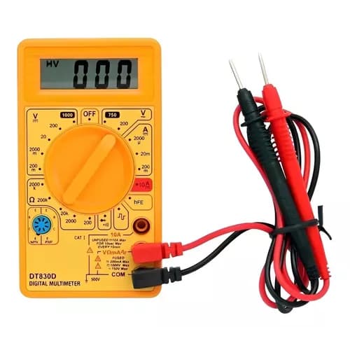Multímetro Digital DT-830 com bateria e ponta de teste (SEM BIPE)