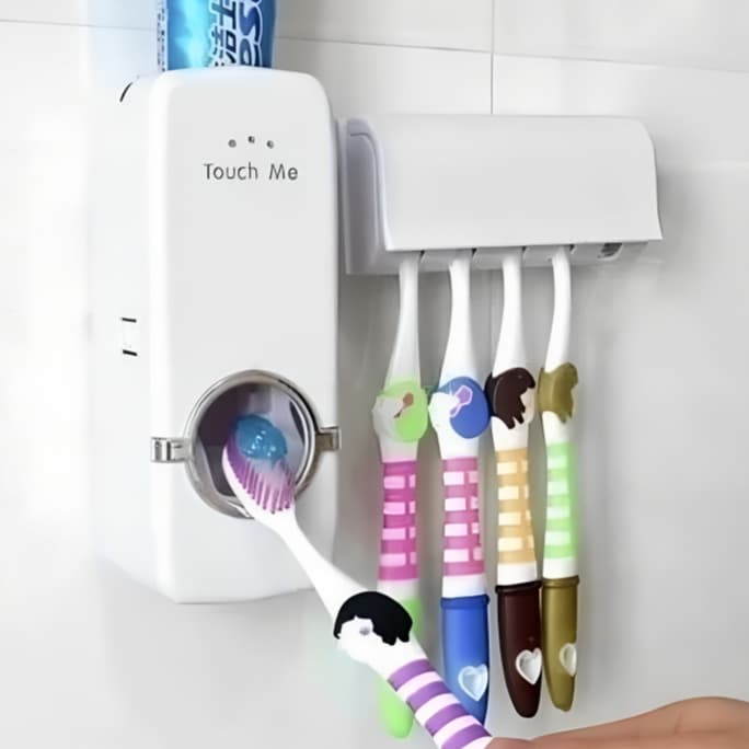 Dispenser Aplicador Creme Dental Automatico Suporte Para Escovas De Dente