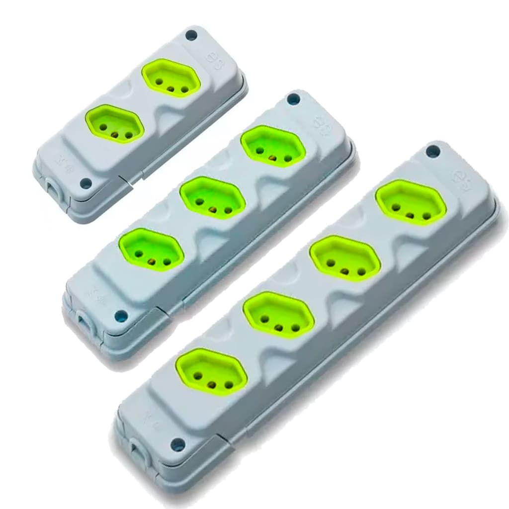 Tomada Em Barra Robust Sem Cabo 20A Tripolar Resistente Para Filtro De Linha Profissional - FIOLUX