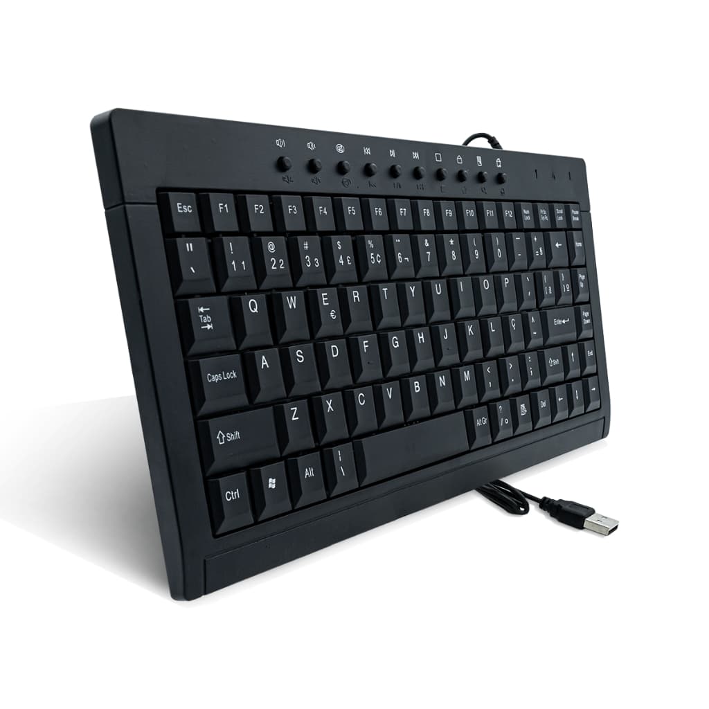 Teclado Multimídia Design Ergonômico e Compacto 97 Teclas PC