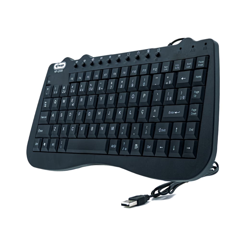 Teclado Multimídia Design compactoTeclas Slim Suave Ergonômico