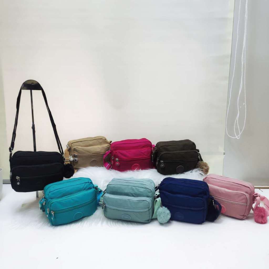 Carteira Bolsa Tiracolo Pequena de Mão Com Alças 3 Camadas Com Zíper Porta Celular sem pompom