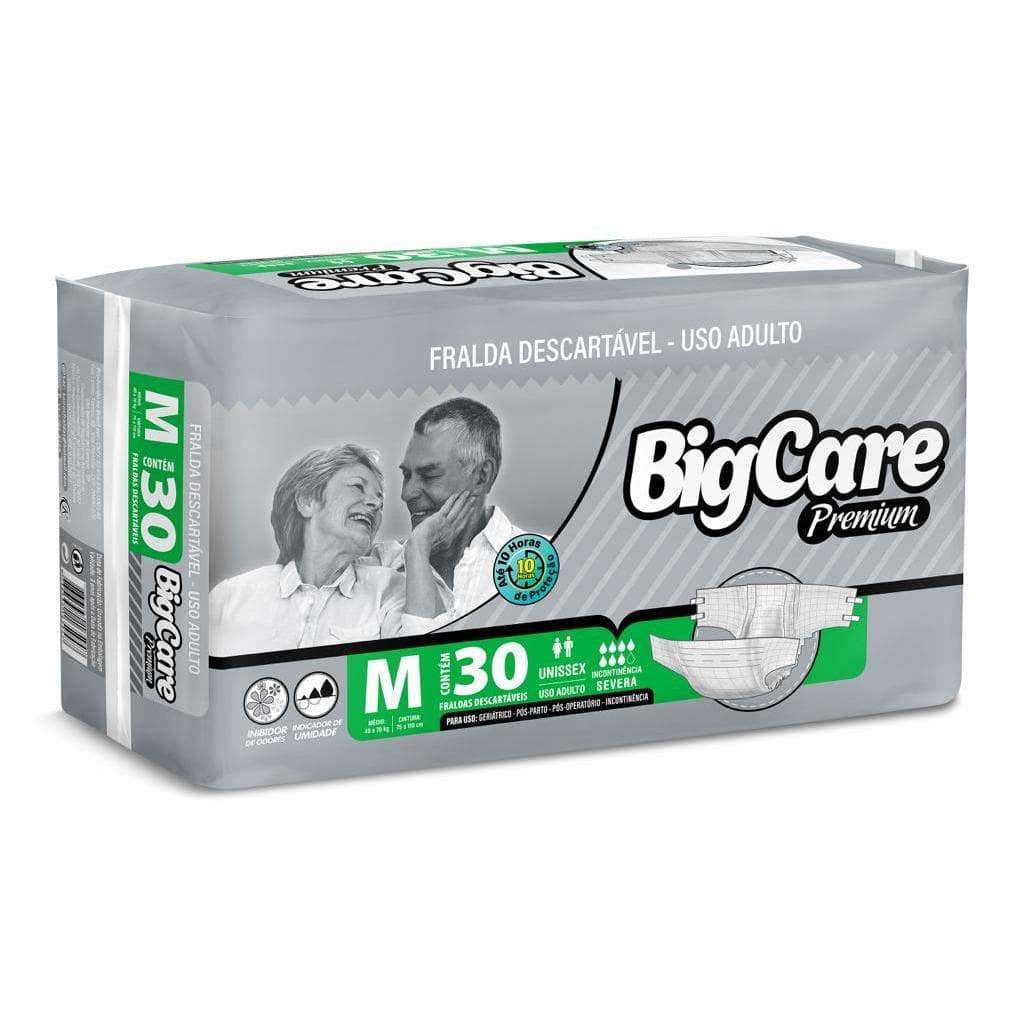 FRALDAS BIG CARE M (30 UNIDADES