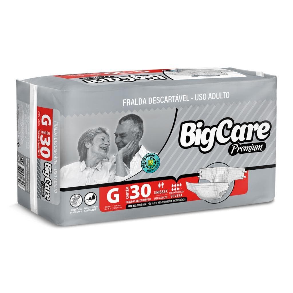 FRALDAS BIG CARE G (30 UNIDADES)