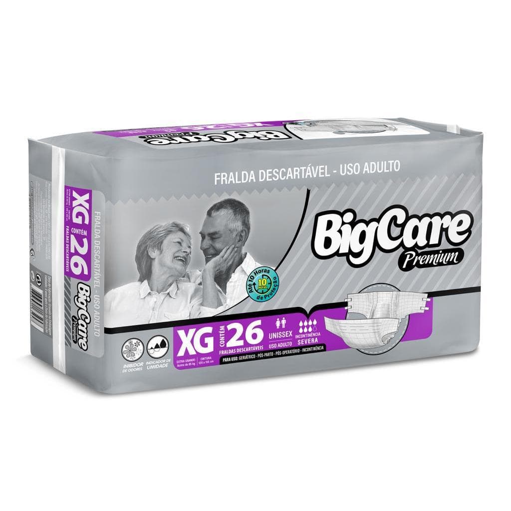 FRALDAS BIG CARE XG (26 UNIDADES)