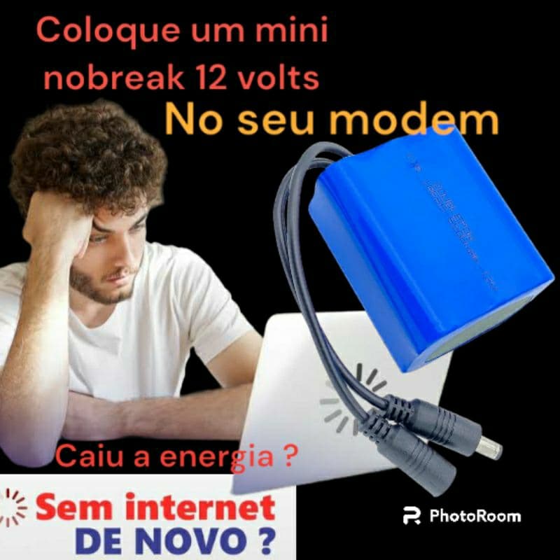 Mini nobreak 12 volts ligue seu modem roteador não fique sem internet OFERTA