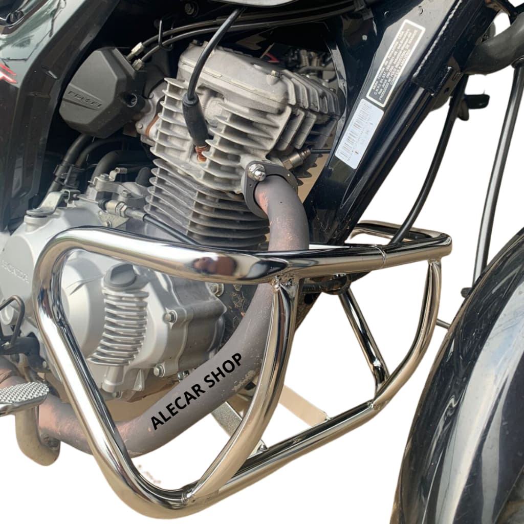 Protetor Francês Mata Cachorro Em Aço Moto Honda Fan 125 2014 À 2015 Titan/Start/Fan 160 2016 À 2018