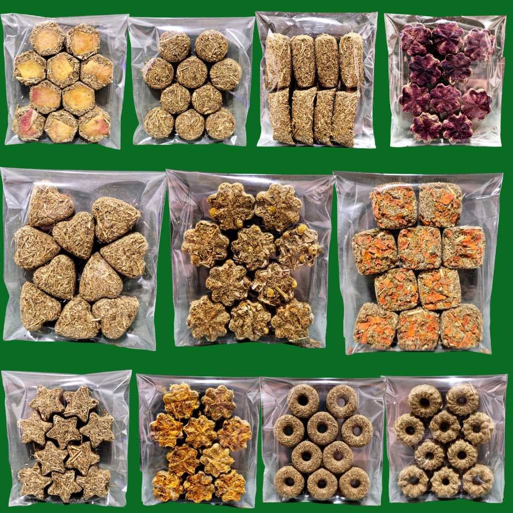 Biscoito de Feno Artesanal Para Roedores (Coelhos, Chinchila e Porquinho da Índia) 12 UNIDADES