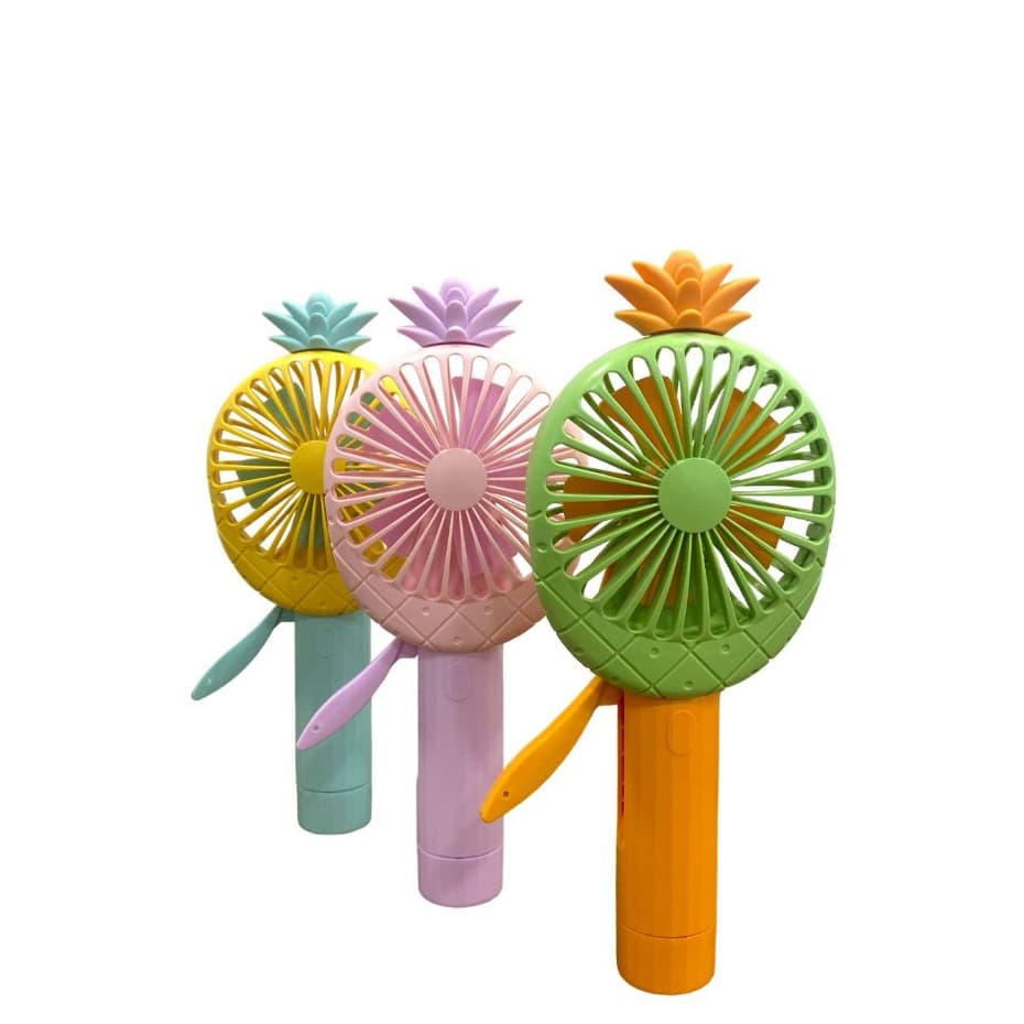 Ventilador Mini Manual Portátil – Divertido Formato Abacaxi