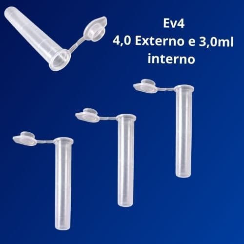 Microtubo 4.0 externo / 3.0 interno- 1000 und- Laboratório