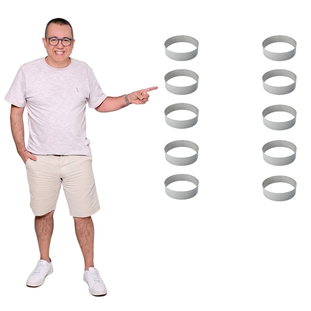 10 Aro Modelador Cortador Forma Pão Hamburguer