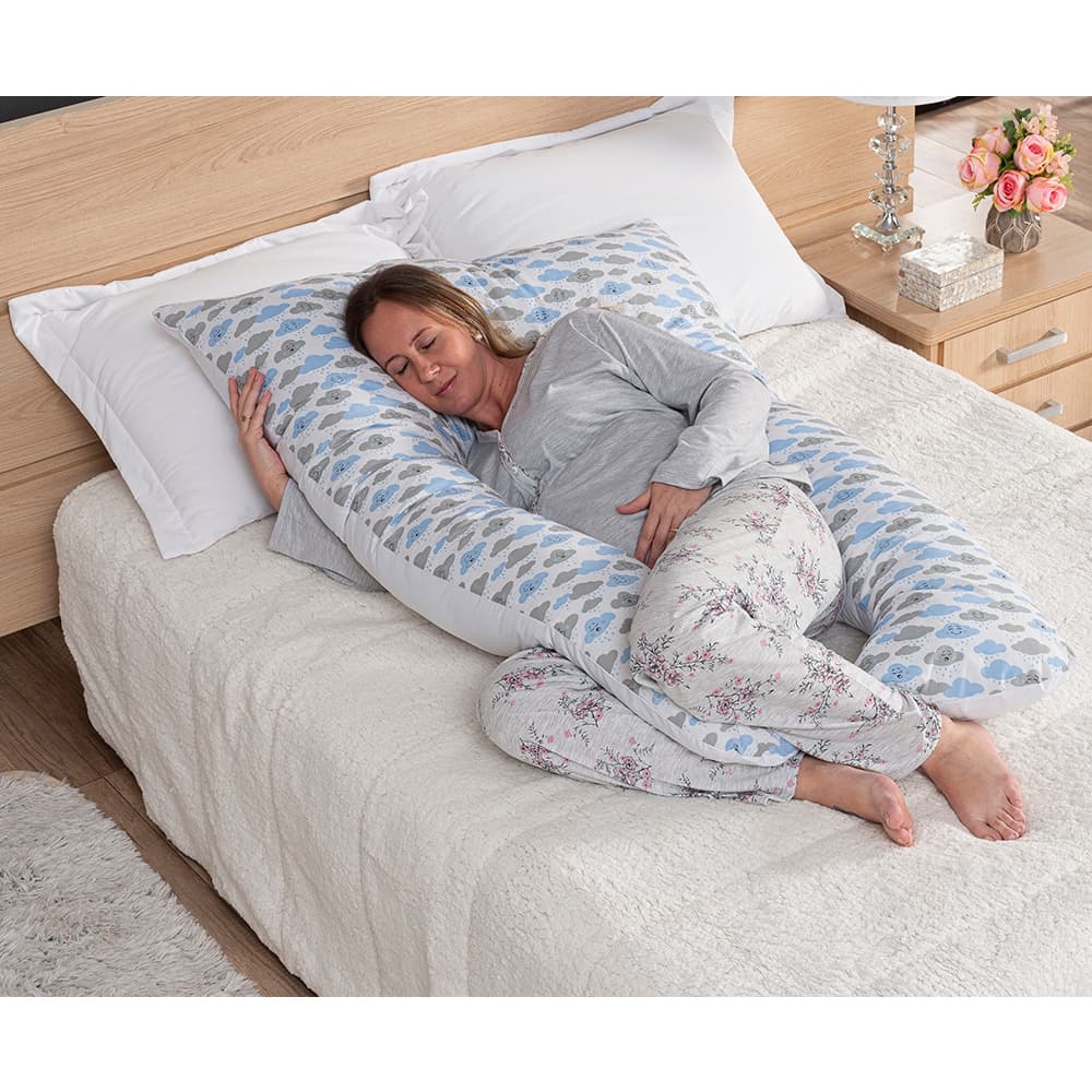 Almofada Gestante Nuvem Azul Conforto e Qualidade Para Você Gravida