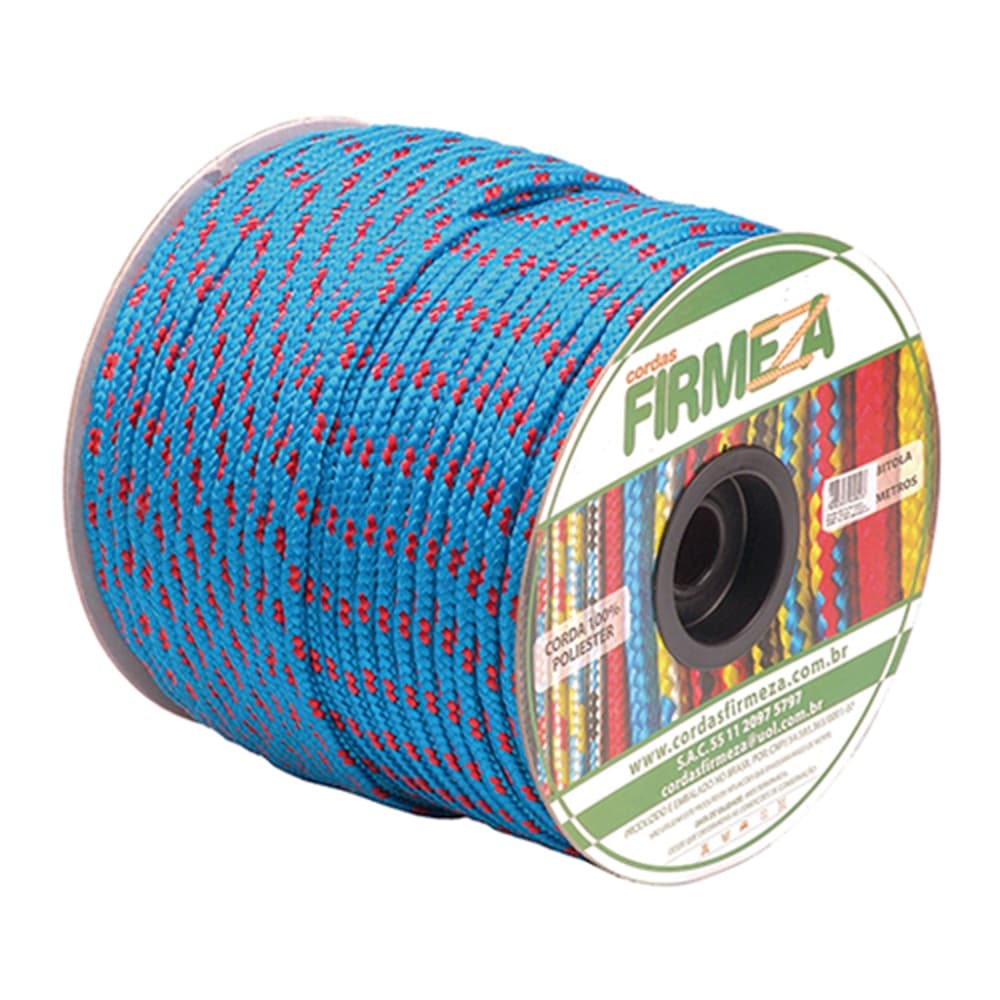 Corda Trançada 100% Poliester 6, 8 e 10mm X 30 Metros Carreteiro Construção Esportes Amarrar Camping