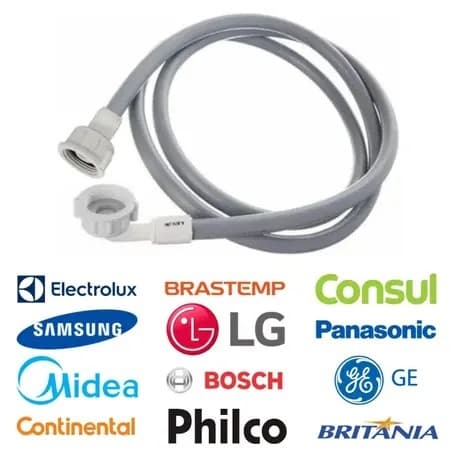 Mangueira Entrada Agua Máquina de Lavar, Lavadora Brastemp, Eletrolux, Consul, LG
