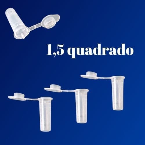 Microtubo 1.5 Quadrado -1000 unidades-PINOS-LABORATORIO-CAPSULA-CENTRIFUGAÇAO