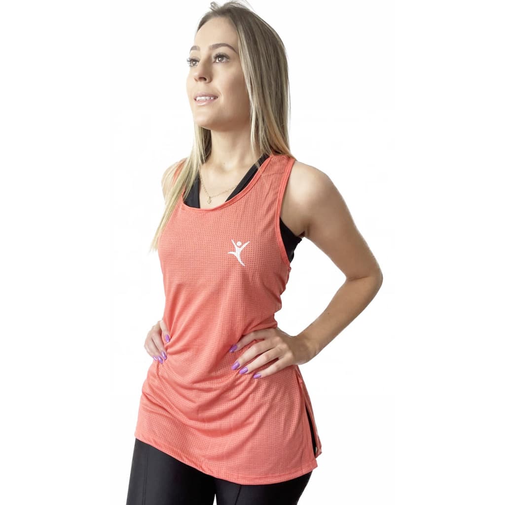 Regata Academia Feminina Tapa Bumbum Long Line Dry Fit Camiseta Sobre Legging