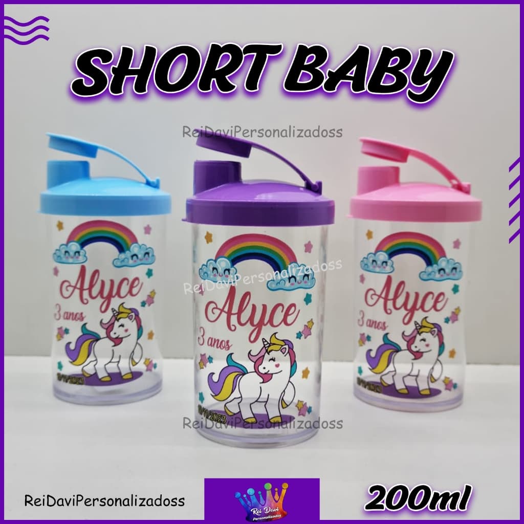 Copo Short Baby 200ml - PERSONALIZADO (Qualquer Tema)
