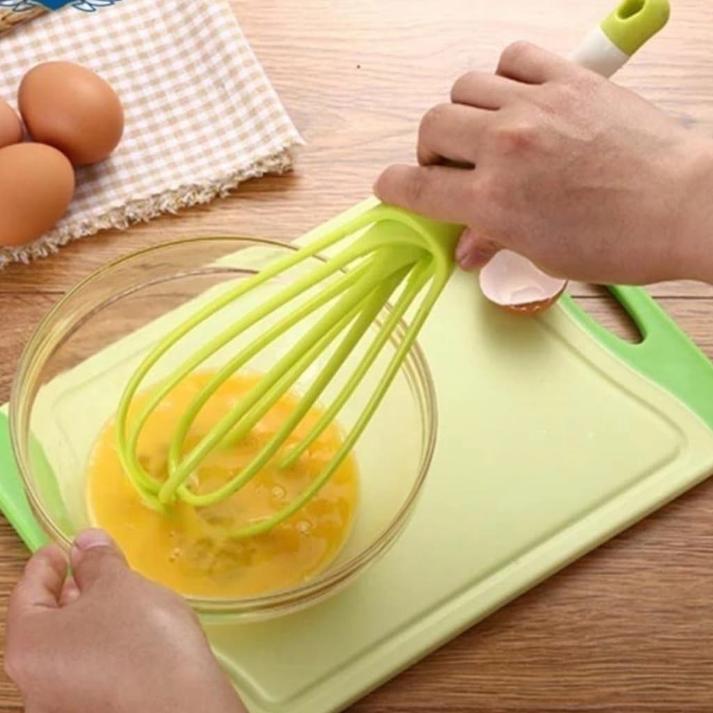 Batedor De Ovos Fouet Retrátil Em Plástico