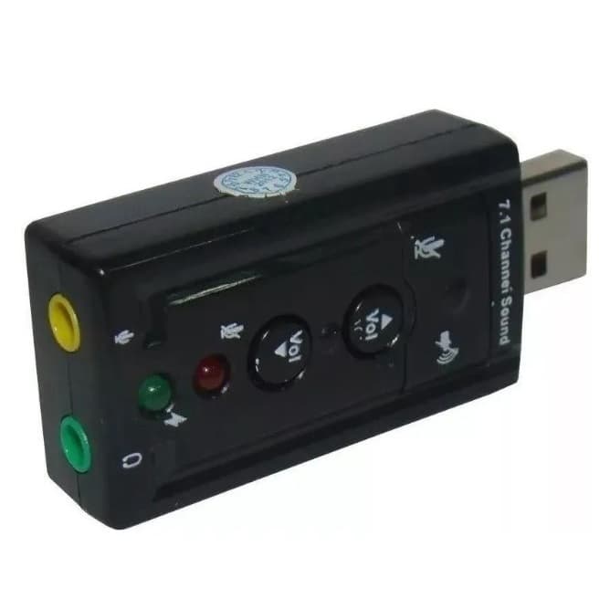 Placa Adaptador De Som Usb 7.1 Canais 3d Adaptador Audio Pc