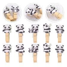 Kit 10 Mini Pregador Prendedor Madeira Decorado para Fotos ou Recados