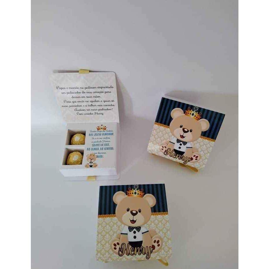 3 Caixas convite personalizada batizado primeira comunhão ou aniversário