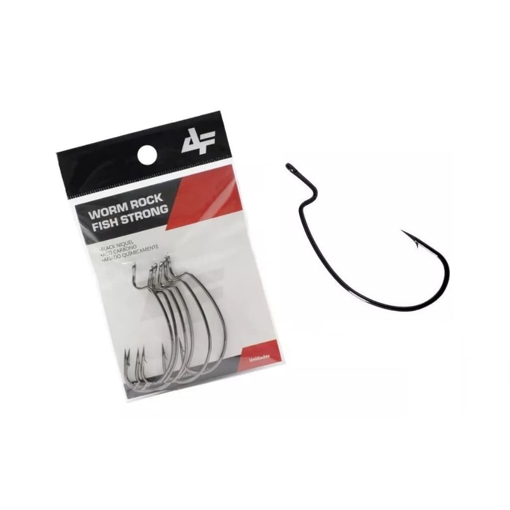 Anzol Offset Worm Rock FISH STRONG Albatroz Fishing P/ Isca Soft Diversas Medidas