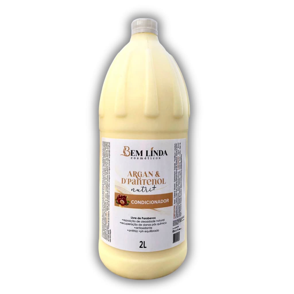 Condicionador Argan E D'Pantenol 2 Litros Profissional Lavatório Salão De Beleza Cheiroso Brilho Intenso Nutrição
