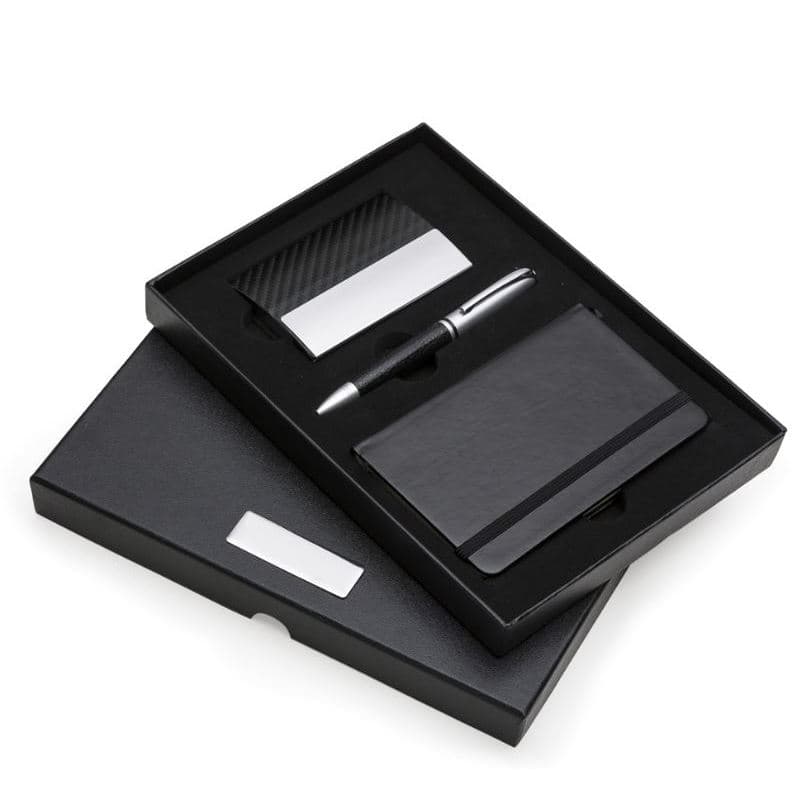 Kit Executivo 3 Peças Caneta Caderneta Porta Cartão Personalizado