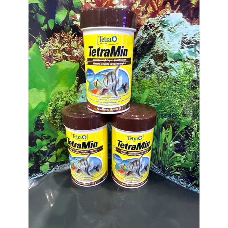 Ração Alimento Peixes Tetra Min 20 gr com 3 (flocos)