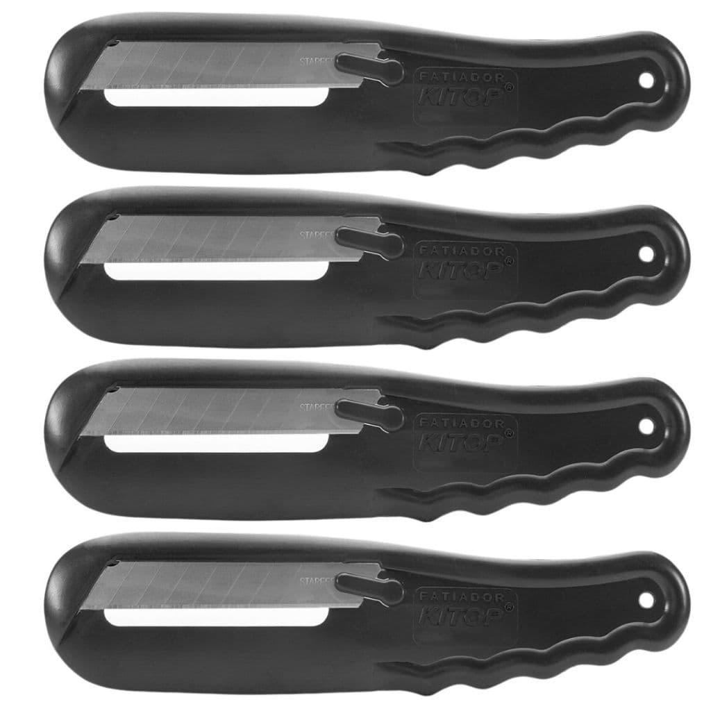 Kit 4 Fatiadores de Legumes Kitop Cozinha Descascador Cortador Manual Prático