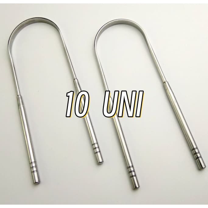 10 Unidade Limpador De Língua Raspador Oral De Aço Inox Higiene Bucal Raspador Para Cuidados Oral