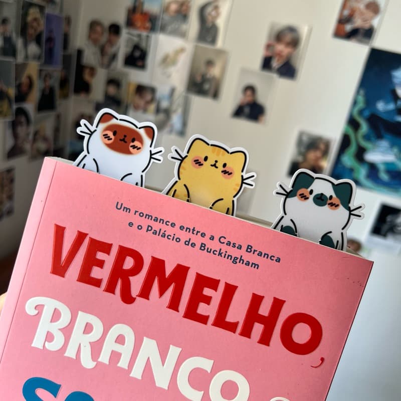 Kit Marca Páginas Literários Gatinhos Fofos