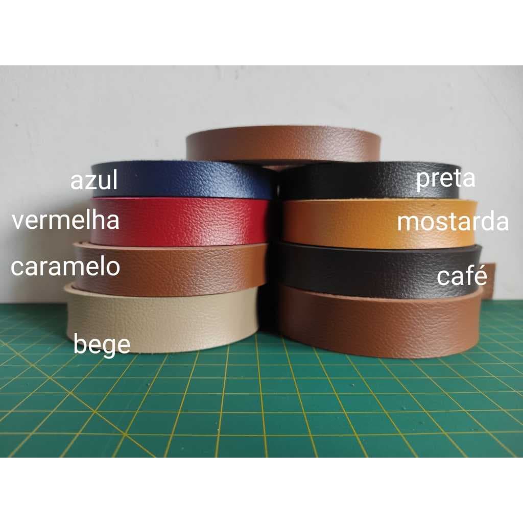 2 unid Tiras de Couro Ecológico - Sintético Montana - 1,50m cada tira