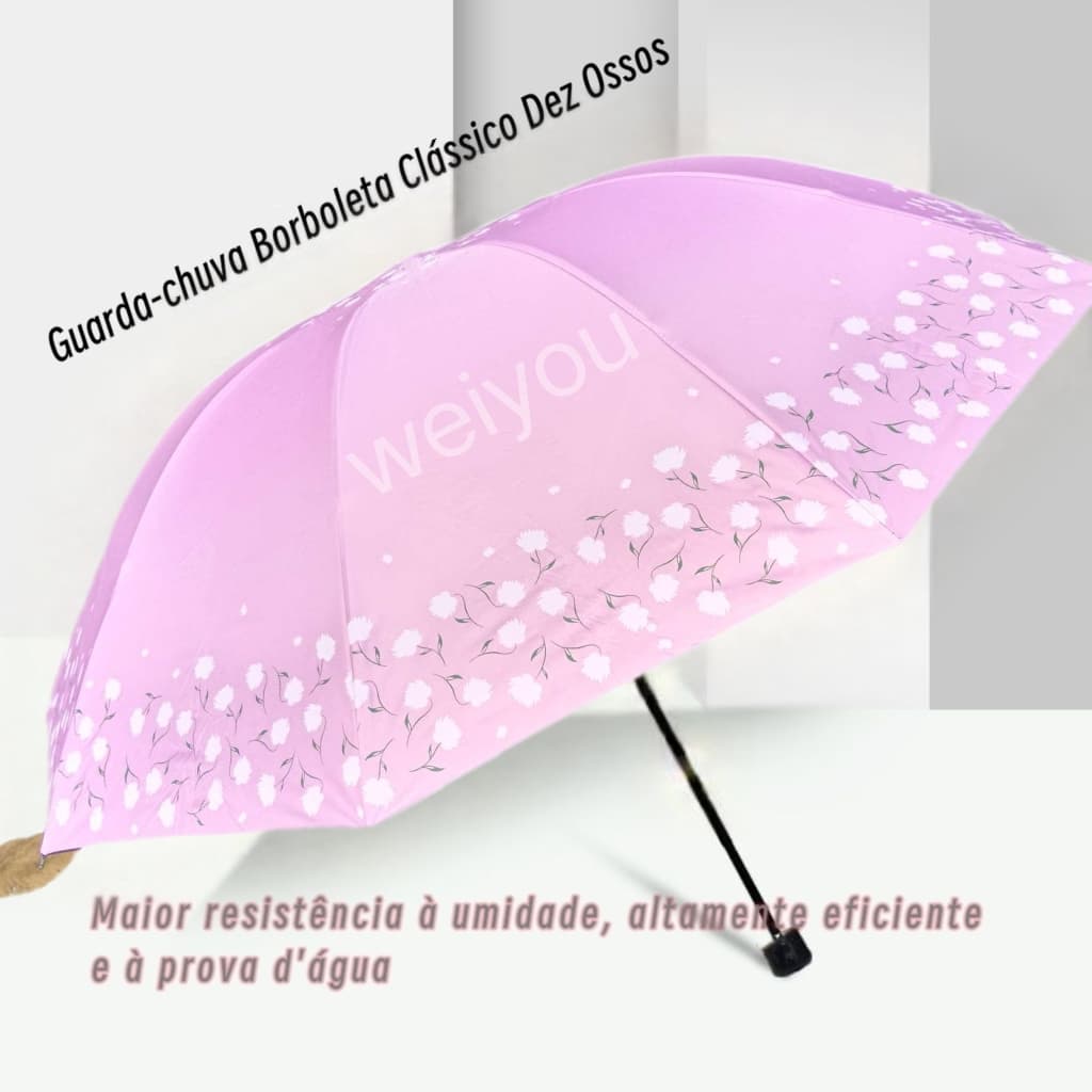guarda-chuva colorido para feminina com proteção UV triplo dobrável duplo grande de dupla finalidade