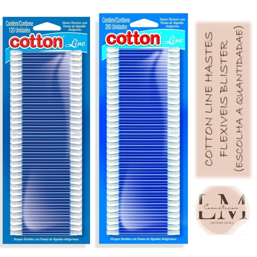 Cotton Line Hastes Flexiveis Blister (Escolha a Quantidadae)