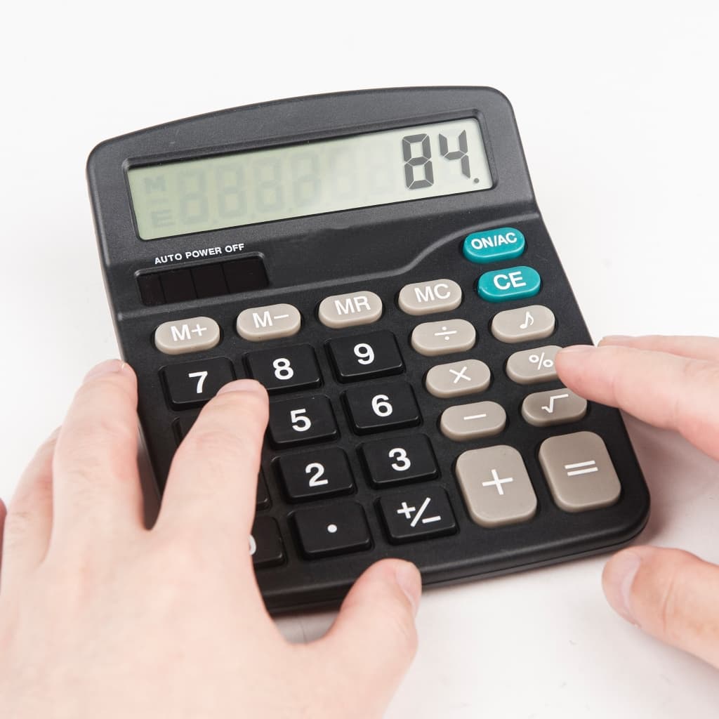 Calculadora de mão  Mesa Escritorio 12 Dígitos Calculadora Financeira  Preto